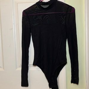 Shein Black Sheer Bodysuit